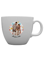 Personalizovaný MEGA XXL keramický hrnek 1 000 ml s výřezem fotky na podkladu Personalizovaný MEGA XXL keramický hrnek 1 000 ml s výřezem fotky na podkladu