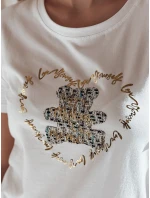 TEDDYCAP dámské tričko s medvídkem bílé FashionStreet RY2745