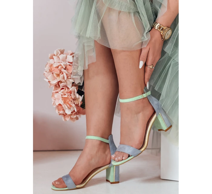 Dámské sandály na jehlovém podpatku modré Dstreet model 21984915 - FashionStreet