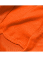 Oranžová dámská tepláková mikina se stahovacími lemy model 17038482 - J.STYLE