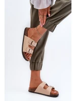 Dámské sandály s přezkami béžové model 21653020 - Boto Dámské sandály s přezkami béžové model 21653020 - Boto