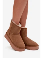 Dámské sněhule z přírodního semiše na platformě Camel model 21709740 - Boto Dámské sněhule z přírodního semiše na platformě Camel model 21709740 - Boto