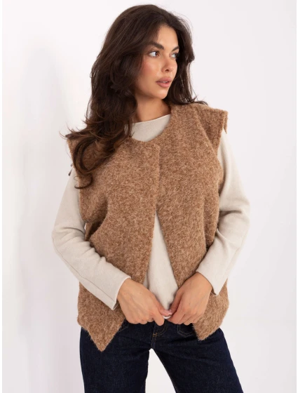 Kamizelka IT KZ model 21334789 camelowy - FPrice Kamizelka IT KZ model 21334789 camelowy - FPrice