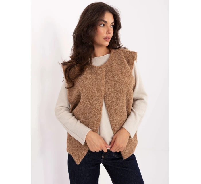 Kamizelka IT KZ model 21334789 camelowy - FPrice Kamizelka IT KZ model 21334789 camelowy - FPrice