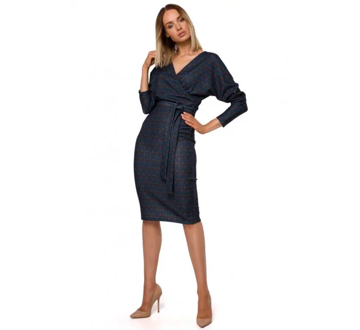 Pletené šaty s potiskem M524 model 3 - Moe