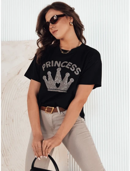 PRINCY dámské tričko černé FashionStreet RY2389