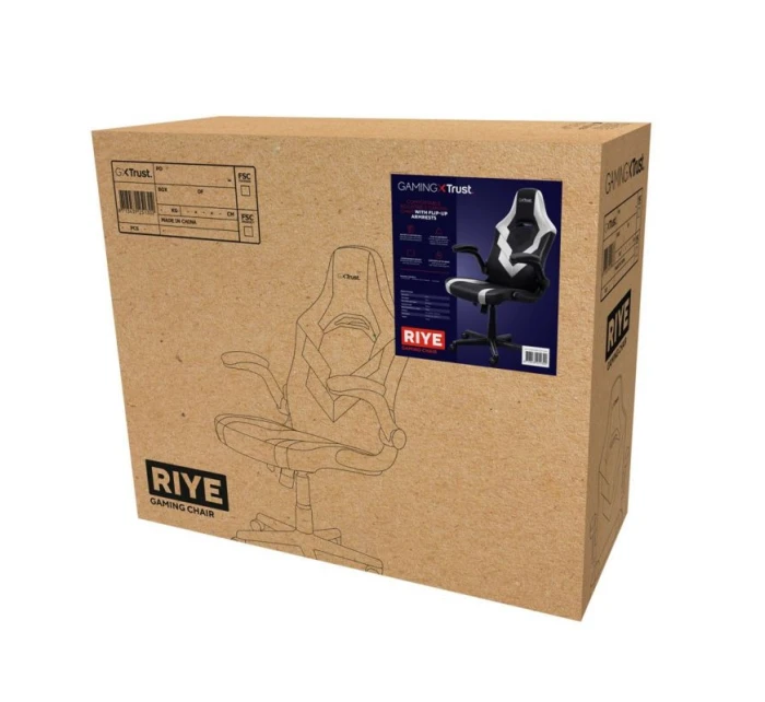 TRUST GXT703W RIYE GAMING CHAIR WHITE herní židle