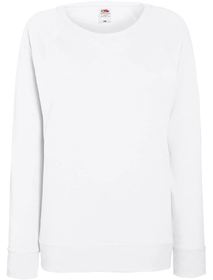Fruit of the Loom Lady-Fit LW Raglan Sweat Dámská raglánová mikina 16.2146 white Fruit of the Loom Lady-Fit LW Raglan Sweat Dámská raglánová mikina 16.2146 white