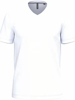 Kariban K 357 Pánské tričko s výstřihem do V 20.K357 white
