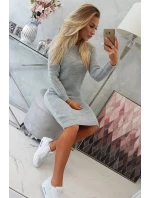 Svetr Pruhované šaty šedé