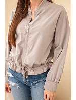 Dámská bavlněná zapínací mikina se zavazováním dole fango