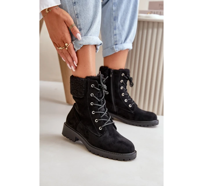 Dámské podšité boty workery na zip černé Mivael Dámské podšité boty workery na zip černé Mivael