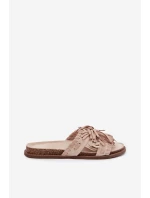 Dámské pantofle Béžové S Fringing Glorinna