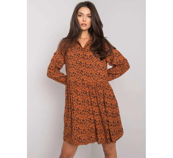 Šaty D73771M30227 světle hnědé