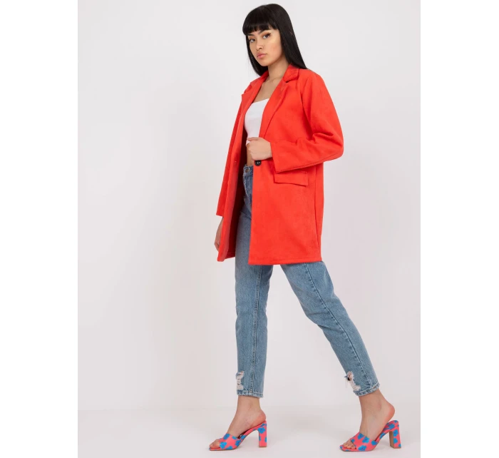 Dámské sako DHJ MA 15286 korálové Dámské sako DHJ MA 15286 korálové