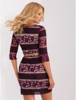 LK SK 507231 šaty.71P tmavě fialová