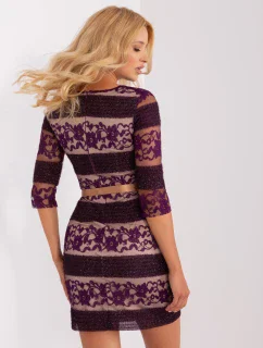 LK SK 507231 šaty.71P tmavě fialová