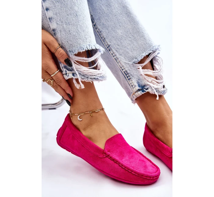 Dámské Semišové Mokasíny Fuchsie Morreno