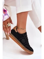 Dámské semišové tenisky na platformě Big Star – černé Dámské semišové tenisky na platformě Big Star – černé