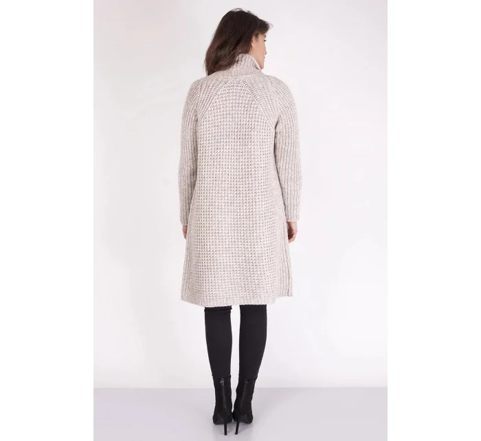 Dámský svetr na zapínání PA003 béžový - MKM