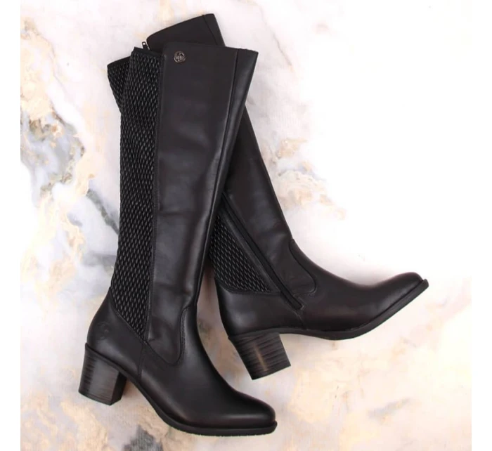 Zateplené boty Rieker, s koženou gumou W Y2050-00 RKR638