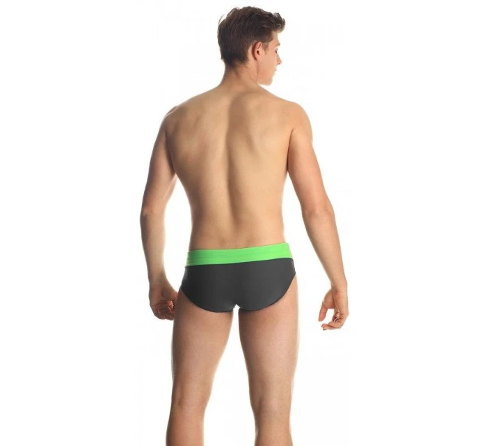 AQUA-SPEED ARTUR šedé/zelené plavecké kalhotky 38 408