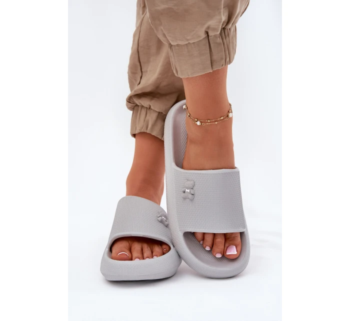 Dámské Pěnové Sandály Na Platformě S  Šedé model 21697225 - VINCEZA