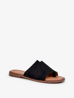 Dámské černé amite semišové pantofle