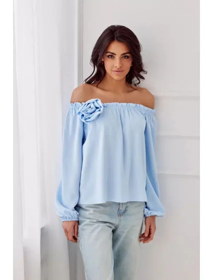 Halenka BLU0180 světle modrá - Roco Fashion