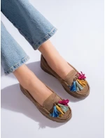 Exkluzívní hnědé mokasíny dámské Exkluzívní hnědé mokasíny dámské