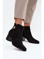 Boty na podpatku model 216813 Step in style Boty na podpatku model 216813 Step in style