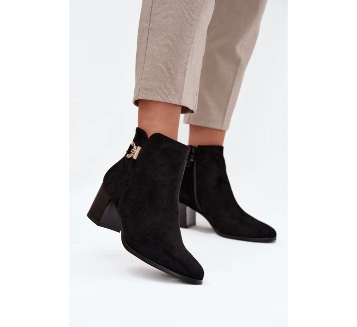 Boty na podpatku model 216813 Step in style Boty na podpatku model 216813 Step in style