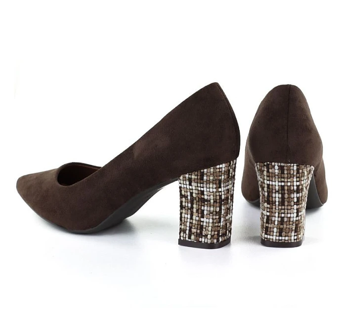 Dámské khaki kožené boty na jehlovém podpatku Sergio Leone 25668