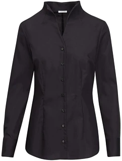 Seidensticker Chalice Blouse Slim LSL Popelínová halenka s dlouhým rukávem 78.1182 black