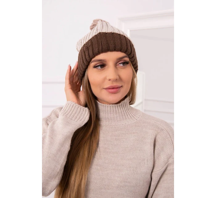 Fleecová čepice Bojana K265 cappuccino+světle béžová+tmavě béžová Fleecová čepice Bojana K265 cappuccino+světle béžová+tmavě béžová