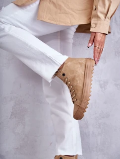 Dámské Tenisky Big Star Vysoké Zateplené Camel GG274072