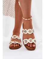 Dámské Pantofle Se Zlatými Bílé model 21699117 - Boto Dámské Pantofle Se Zlatými Bílé model 21699117 - Boto