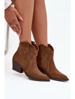 Nazouvací dámské kovbojky z přírodního semiše camel model 21713728 - Boto Nazouvací dámské kovbojky z přírodního semiše camel model 21713728 - Boto