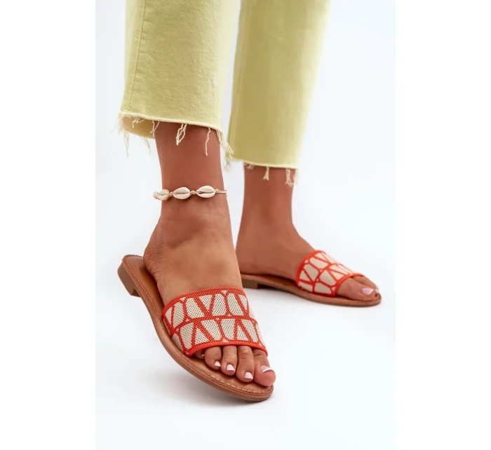 Dámské ploché pantofle Orange Traivea Dámské ploché pantofle Orange Traivea