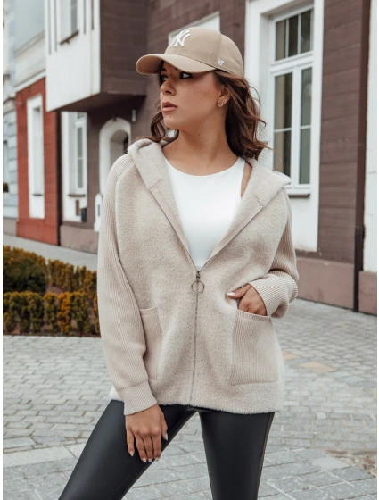 Dámská bunda z alpaky beige Dstreet model 21979858 - FashionStreet
