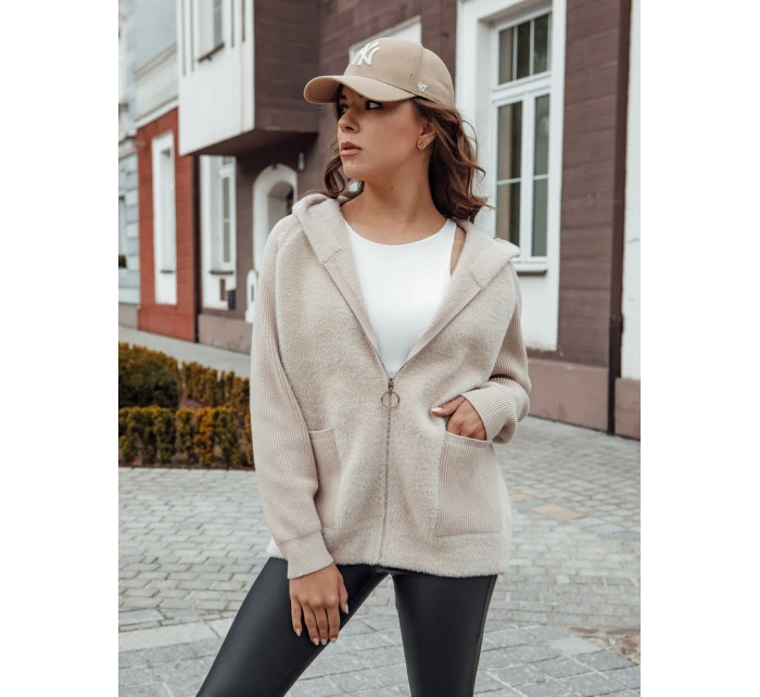 Dámská bunda z alpaky beige Dstreet model 21979858 - FashionStreet