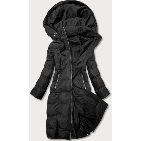 Delší černá dámská zimní bunda (5M736-392)