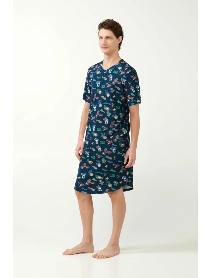 Vamp - Pánská noční košile s potiskem 21616 - Vamp Vamp - Pánská noční košile s potiskem 21616 - Vamp