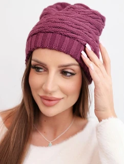 Čepice s rolováním Magda K293 camel