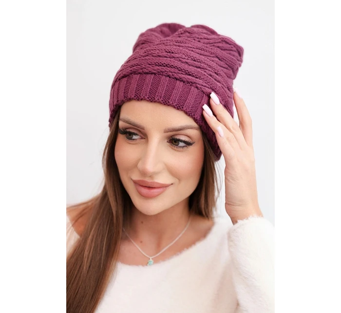 Čepice s rolováním Magda K293 camel