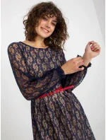 LK SK 507018 šaty.60P tmavě modrá LK SK 507018 šaty.60P tmavě modrá