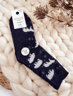 Dámské Vlněné Ponožky V Polar Bear námořnická modrá
