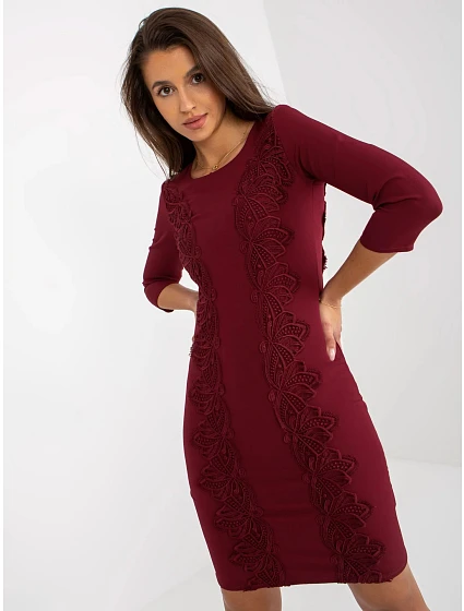 Dámské šaty LK SK model 20849714 vínové - FPrice