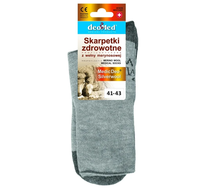 Zdravotní hrubší ponožky MEDIC DEO SILVERWOOL - DEOMED Zdravotní hrubší ponožky MEDIC DEO SILVERWOOL - DEOMED