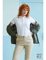 Women Dámské piqué polo white model 22500592 - NEOBLU Women Dámské piqué polo white model 22500592 - NEOBLU